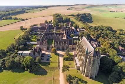 Aerial photograph of Lancing College - Private school fees: what do you get for your money?