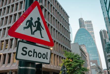 School street sign in the City of London